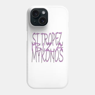 Holiday places in pink Phone Case