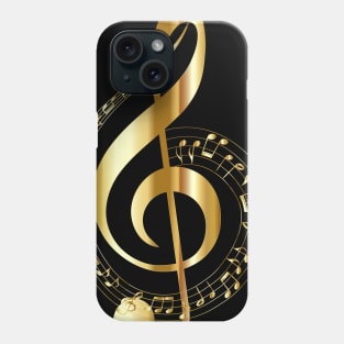 Golden Treble Clef Phone Case