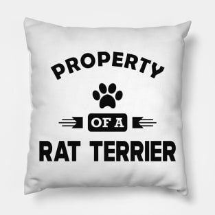 Rat Terrier Dog - Property of a rat terrier Pillow