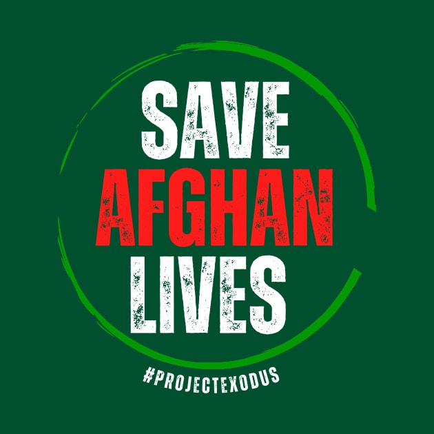 Save Afghan lives circle (dark background) by Pro Exodus Relief 