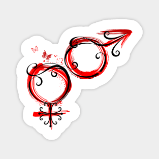 Male and Female Symbols Magnet