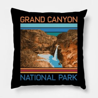 Vintage Grand Canyon Retro Arizona Mountains Havasu Falls Pillow