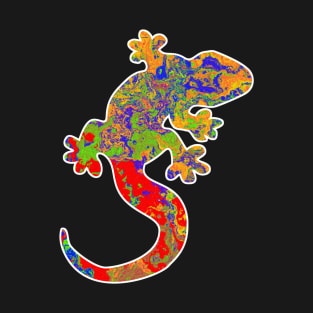 Colorful surreal psychedelic lizard king VI T-Shirt