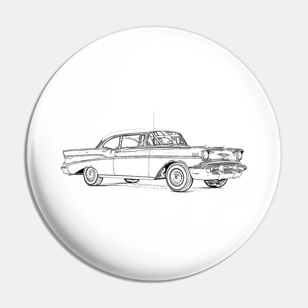 Bel Air Wireframe Pin by Auto-Prints