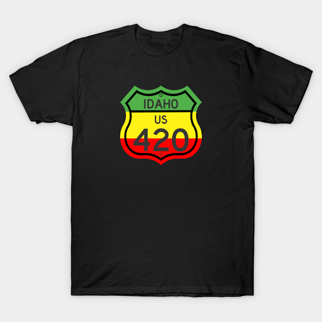 Discover Idaho 420 Rasta Design - Idaho State - T-Shirt