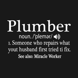 Funny Noun Plumber Definition - Plumbing Love T-Shirt
