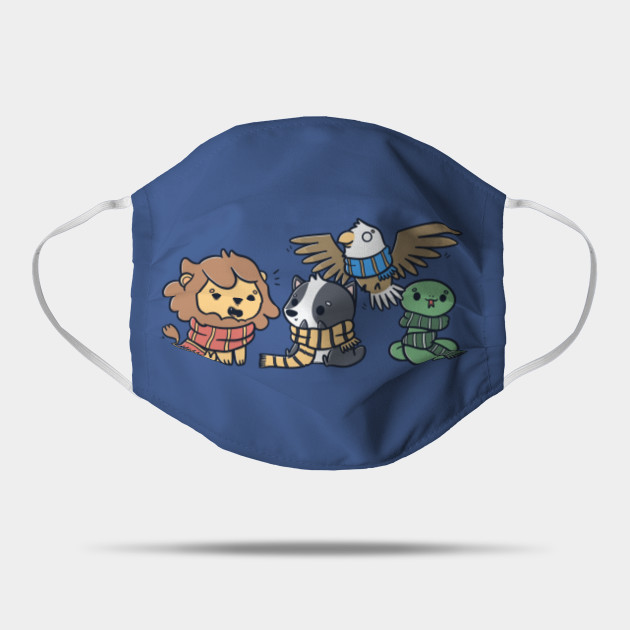 Kawaii Animals Magical School Houses Harry Potter Mask Teepublic