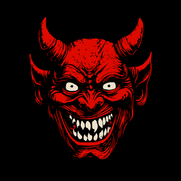 Lino Cut Devil by n23tees