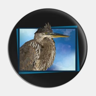 Blue heron Pin