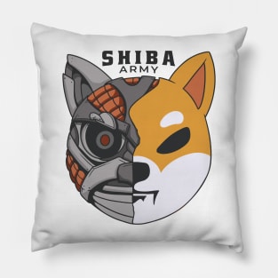 shiba, shiba dog, shiba crypto, crypto shiba, shiba cryptocurrency, robot dog, dog robot, dog army Pillow