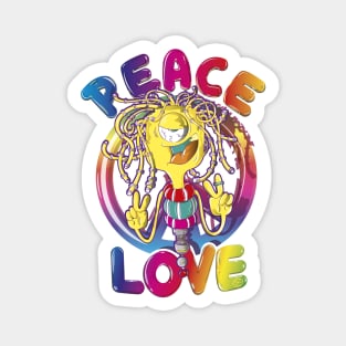 Peace And Love Magnet