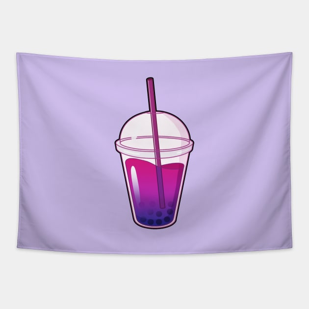 Bisexual Flag Bubble Tea Tapestry by leoleon