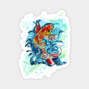 Koi fish in a pond Magnet