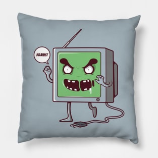 Zombie Television Pillow