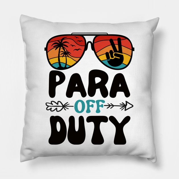 Para off Duty Pillow by TeeGuarantee