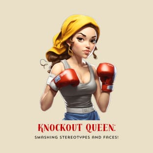 Knockout Queen Boxing Girl Fighter T-Shirt