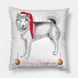 Alaskan malamute - christmas Pillow