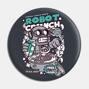 Retro Cereal Box Robot Crunch // Junk Food Nostalgia // Cereal Lover Pin