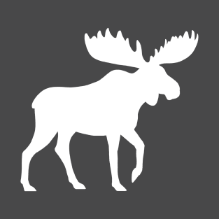 White Moose Silhouette T-Shirt