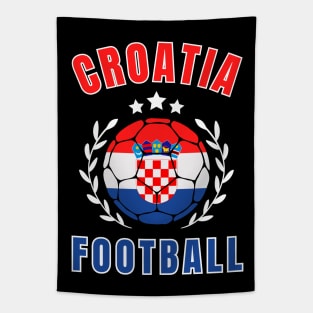 Croatia Football Ball Tapestry