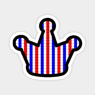 US flag colored crown Magnet