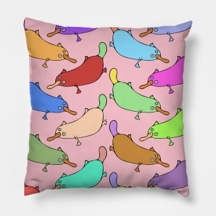 Cute and Girly Cartoon Platypus Pattern Pillow