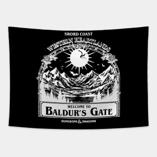 Welcome to Baldur's gate Black and White V2 Tapestry