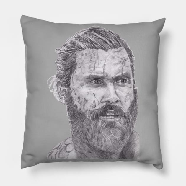 Vikings Rollo Lodbrock Pillow by TaliArtiYa