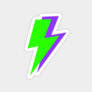 Green and Purple Lightning Bolt Magnet