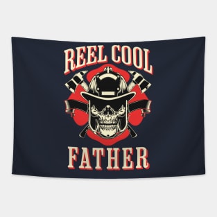 Reel Cool Father Firefighter, Husband, Dad, Daddy, Papa Tapestry