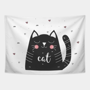 Black Cat Tapestry