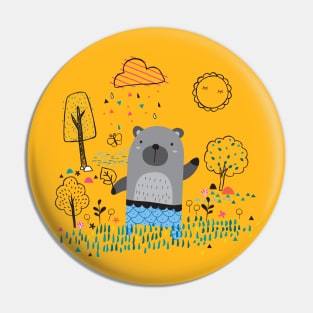 Autumn Bear Pin