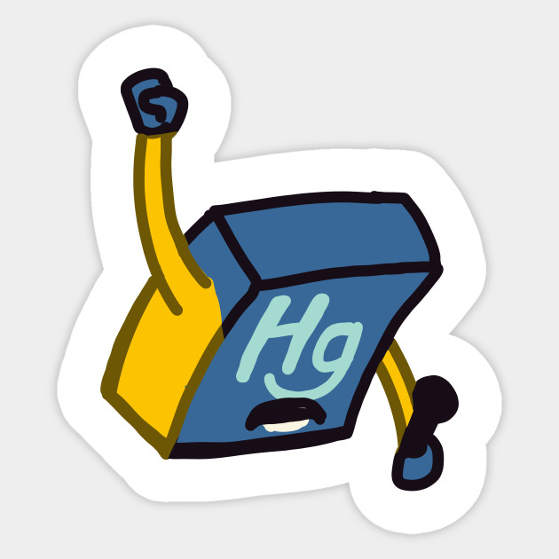 Hg Mercury Puns D3 Designs Puns Lover Sticker Teepublic