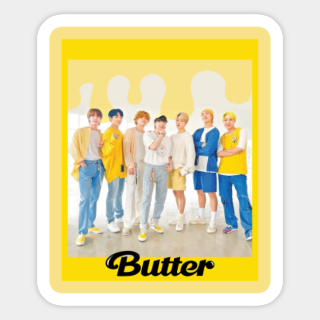 butter polaroid bts sticker teepublic