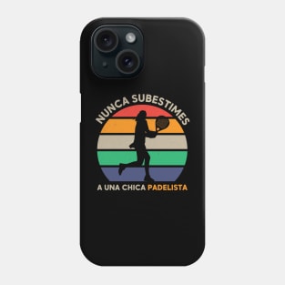 Never underestimate a padel girl - vintage inspiration Phone Case