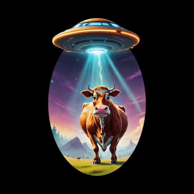 UFO Cow Abduction by roswellboutique
