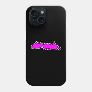 Malcolm Island in a Hot Pink Silhouette - Sointula - Malcom Island Phone Case