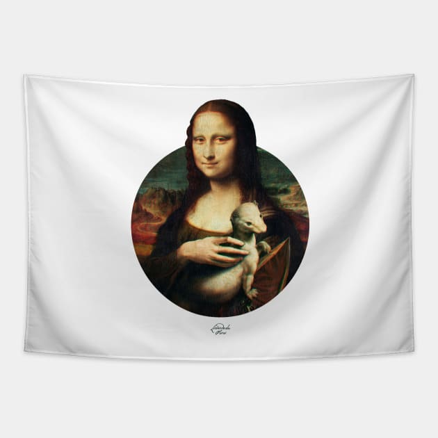Mona Lisa with an Ermine Tapestry by ArtOfSilentium