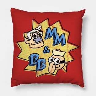 Mermaid Man and Barnacle Boy - old and washed Pillow