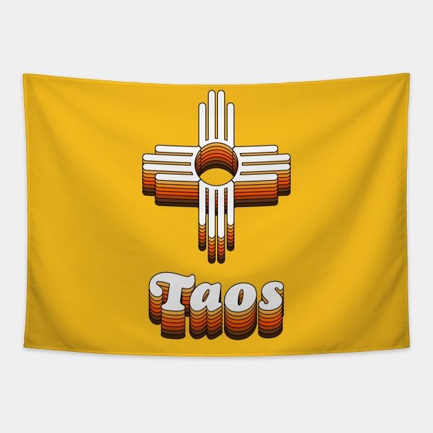 Taos // Retro New Mexico Pride Tapestry by darklordpug