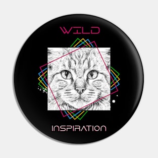 Cat Wild Nature Animal Illustration Art Drawing Pin