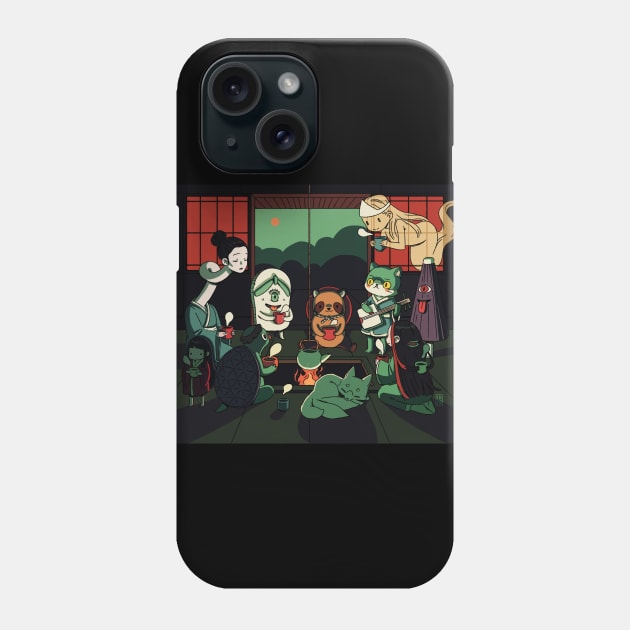 Yokai Tea Party Phone Case by Freeminds