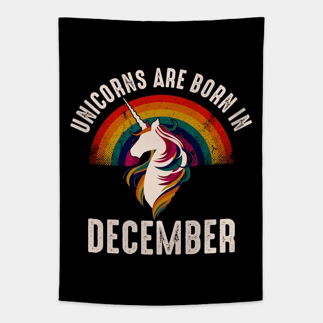 Unicorns Are Born In December Tapestry by monolusi