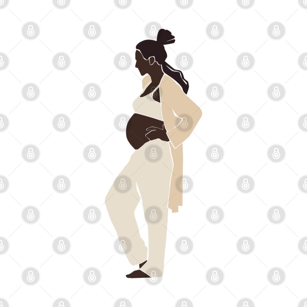 Abstract pregnant vector mother modern Illustration by NJORDUR