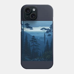 Blue Dusk Forest View #1 Phone Case