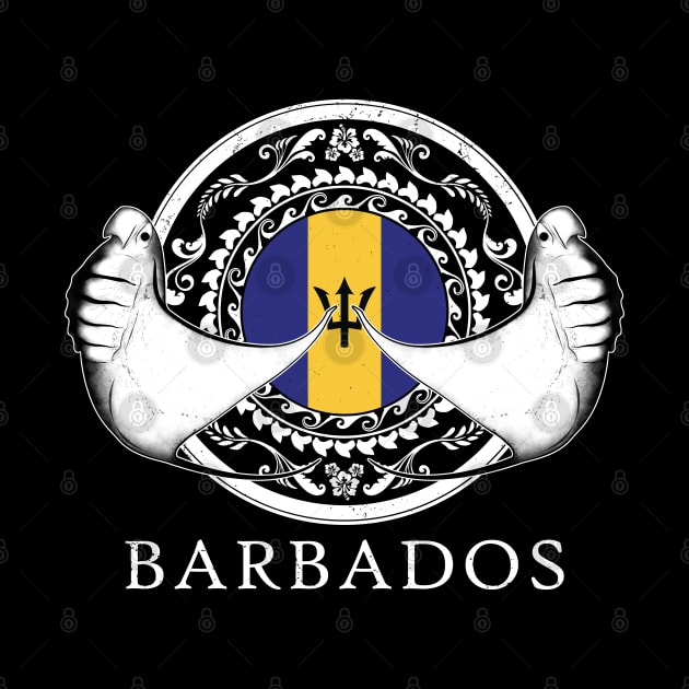 Manta Ray Flag of Barbados by NicGrayTees