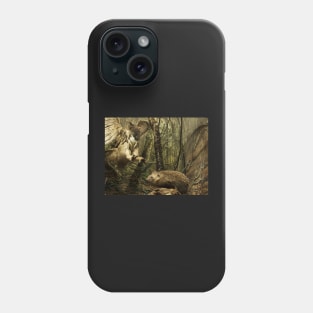 Natural environment diorama - A owl attacking a hedgehog Phone Case