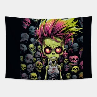 Splash Zombie Girl Tapestry