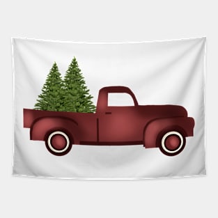 Christmas Tree Farm Truck Country Christmas Tapestry