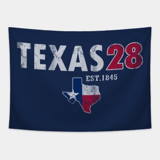 Texas 28th State 1845 Vintage Texan Tapestry